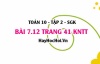 Bài 7.12 trang 41 Toán 10 tập 2 Kết nối tri thức